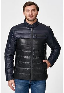 Пуховик из экокожи и текстиля Urban Fashion for men