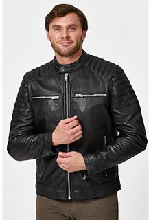 Утепленная кожаная куртка Urban Fashion for men