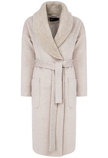 Пальто с отделкой трикотажем Acasta