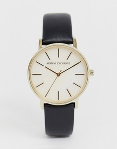 Часы 36 мм с кожаным ремешком Armani Exchange AX5561 Lola - Черный