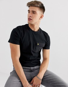 Черная футболка с контрастным карманом Lyle & Scott - Черный