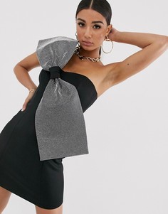 Платье-бандо мини с бантом ASOS DESIGN - Черный