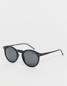 Черные круглые солнцезащитные очки ASOS DESIGN - Черный