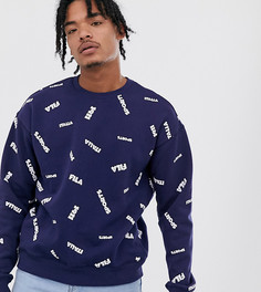 Темно-синий свитшот со сплошным принтом Fila Method эксклюзивно для ASOS - Темно-синий