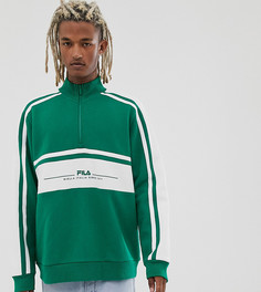 Зеленый свитшот с молнией и вышивкой Fila Shord эксклюзивно для ASOS - Зеленый