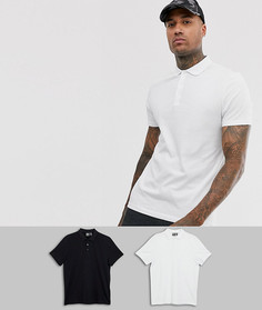 Набор из 2 трикотажных поло ASOS DESIGN Скидка