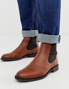 Светло-коричневые кожаные ботинки челси Selected Homme - Коричневый