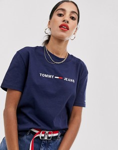 Футболка с логотипом Tommy Jeans - Темно-синий