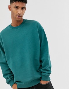 Сине-зеленый oversize-свитшот ASOS DESIGN - Зеленый