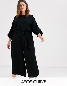 Комбинезон с поясом ASOS DESIGN Curve - Черный