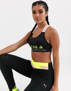 Черный бюстгальтер Puma Feel It