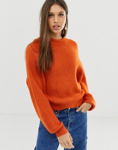 Пушистый джемпер с объемными рукавами ASOS DESIGN - Оранжевый