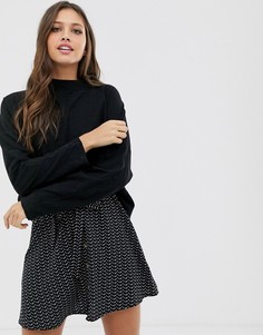 Укороченная футболка с длинными рукавами Free People Jackson - Черный