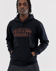 Темно-синий свитшот с вышивкой и капюшоном Carhartt WIP Theory - Темно-синий