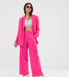 Широкие брюки в строгом стиле с карманами COLLUSION - Розовый