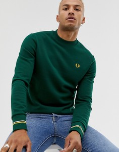 Зеленый свитшот с круглым вырезом Fred Perry - Зеленый