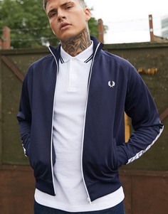 Темно-синяя олимпийка с отделкой кантом Fred Perry - Темно-синий