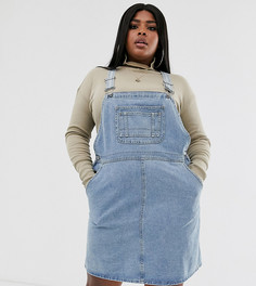Голубой джинсовый сарафан ASOS DESIGN Curve - Синий