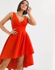 Платье миди на одно плечо в полоску ASOS DESIGN - Мульти