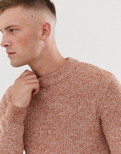 Темно-оранжевый джемпер с высоким воротом Topman - Коричневый
