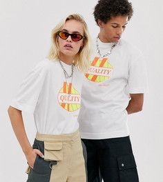 Футболка с принтом COLLUSION Unisex - Белый