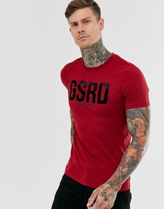 Красная приталенная футболка из органического хлопка с логотипом G-Star GSRD