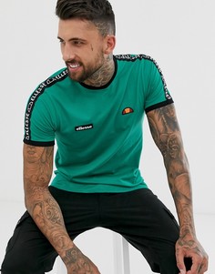 Зеленая футболка с отделкой лентой ellesse Fede - Зеленый