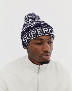 Шапка-бини Superdry Oban - Темно-синий