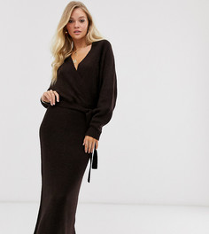 Платье миди с запахом и поясом Micha Lounge Luxe