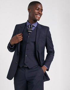 Темно-синий приталенный пиджак ASOS DESIGN - Темно-синий
