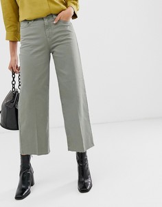Широкие укороченные джинсы Selected Femme - Зеленый