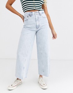 Укороченные джинсы с широкими штанинами Abercrombie & Fitch - Синий