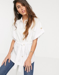 Белая приталенная рубашка River Island - Белый