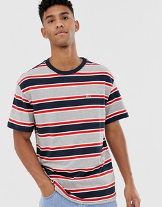 Серая футболка в полоску Tommy Jeans - Серый