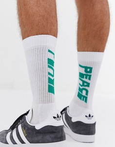 Спортивные носки с принтом ASOS DESIGN - Белый