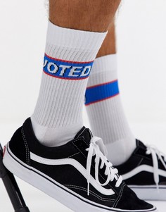 Спортивные носки с принтом ASOS DESIGN - Белый