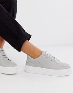 Серые кроссовки на массивной плоской платформе ASOS DESIGN Destiny - Серый