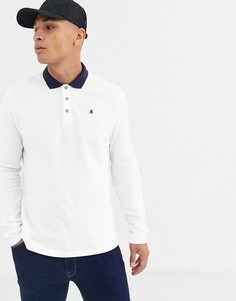 Белое поло с длинными рукавами Burton Menswear - Белый