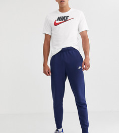 Темно-синие джоггеры с манжетами Nike Tall Club - Темно-синий
