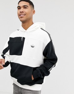 Белый худи колор блок adidas Originals - Белый