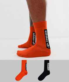 Черные и красные носки с логотипом adidas Originals vocal - Черный