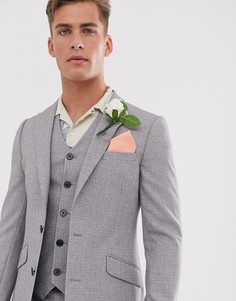 Серый зауженный пиджак ASOS DESIGN - Серый