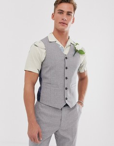 Серый приталенный жилет ASOS DESIGN - Серый