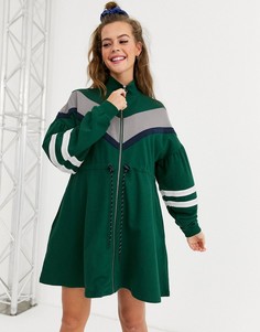 Спортивное платье с контрастными вставками Lazy Oaf - Зеленый