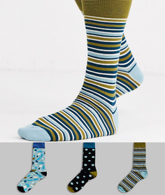 3 пары носков с принтом HS by Happy Socks - Мульти