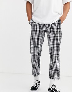 Белые брюки в клетку Obey Straggler - Белый