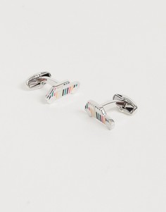 Запонки с полосками Paul Smith - Серебряный