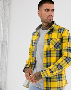 Клетчатая фланелевая рубашка горчичного цвета Brave Soul - Желтый