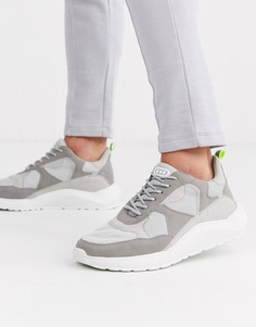 Серые кроссовки на массивной подошве River Island - Серый