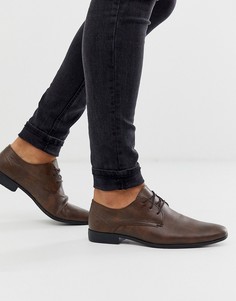 Светло-коричневые туфли дерби из искусственной кожи Burton Menswear - Рыжий
